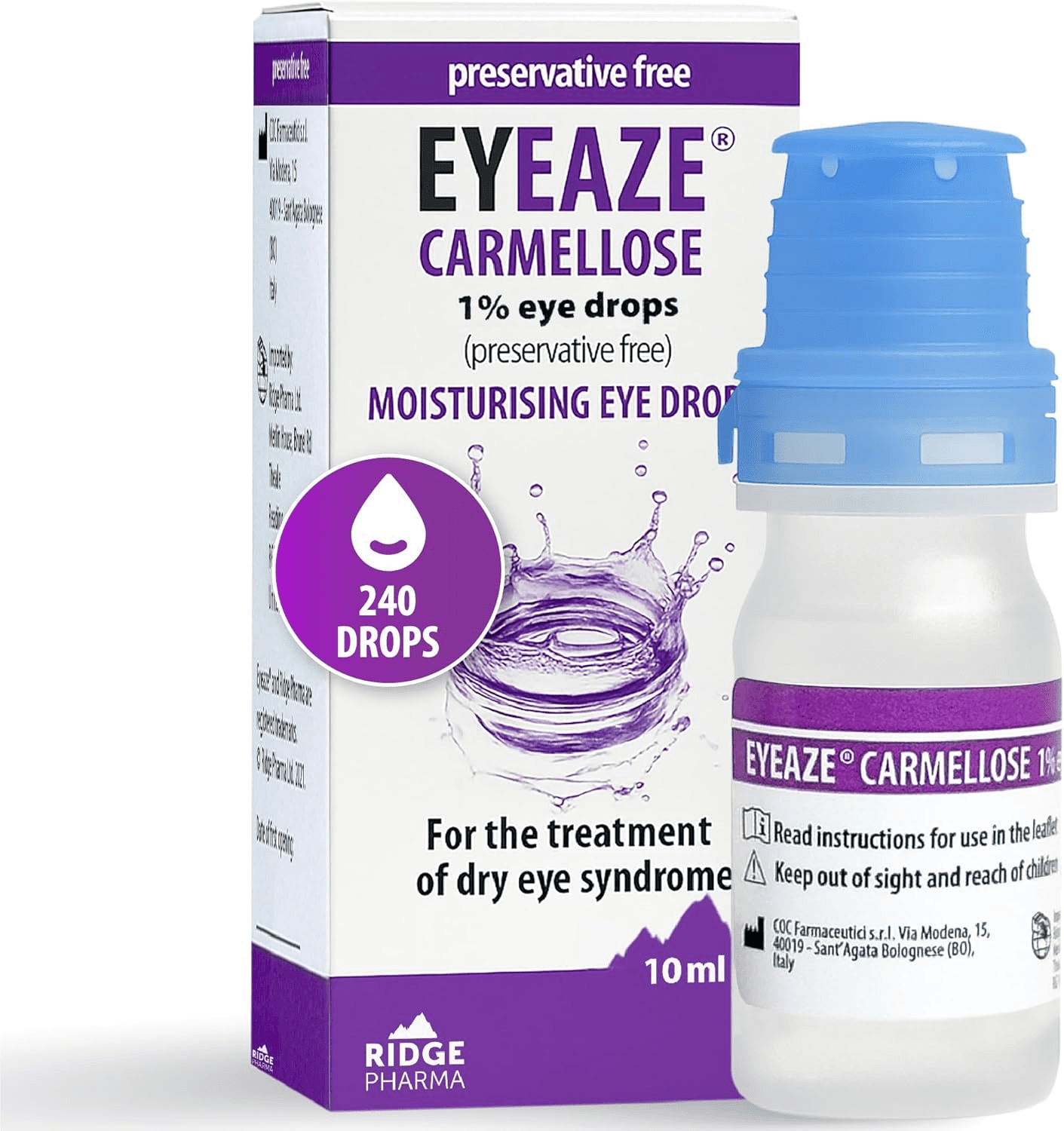 Carmellose Preservative Free Eye Drops - Soothing Moisture for Dry| Itchy or Irr