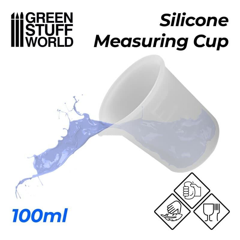 Silicone Measuring Cup 100ml - flexible measurer hobby wargames