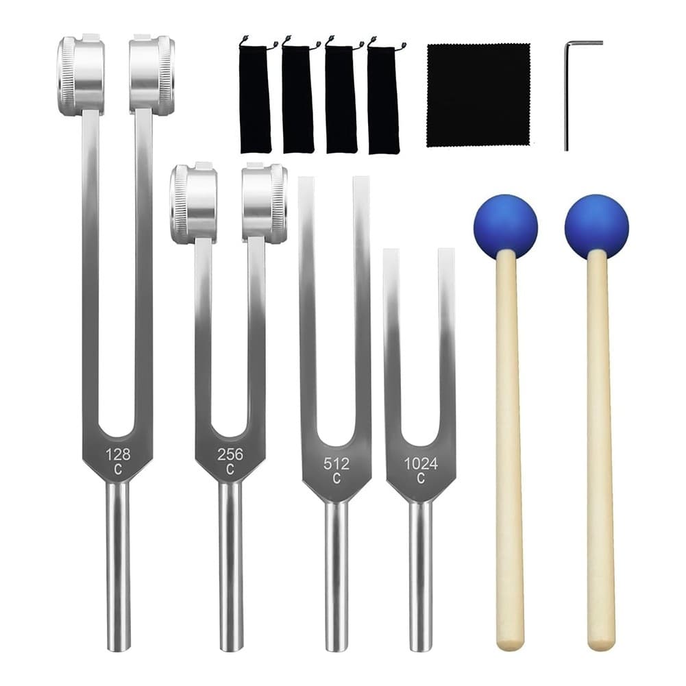 Aluminum Alloy Tuning Fork Set| 128Hz 256Hz 512Hz 1024Hz Tuning Forks for9329