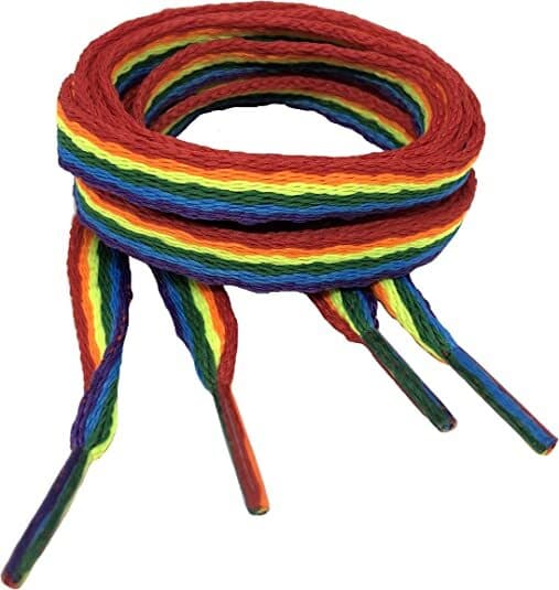 Rainbow Roller Skate Laces and Toe Stops