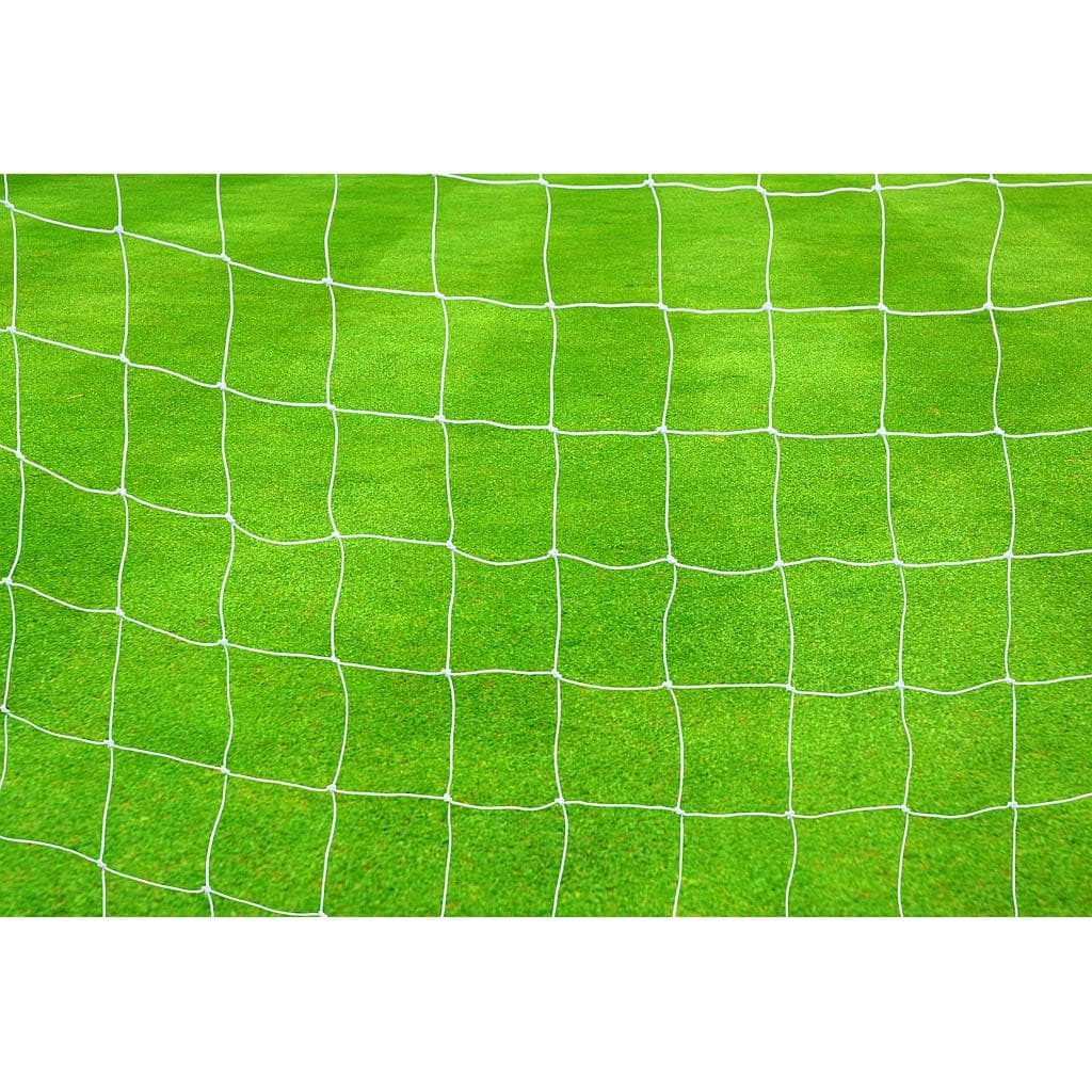Precision Football Goal Replacement Nets 2.5mm Knotted (Pair) White (21ft x 7ft)