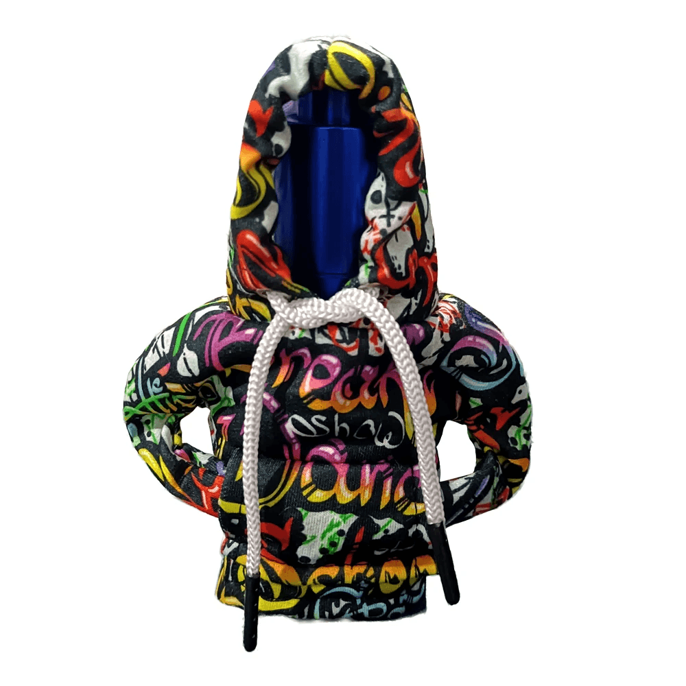 Car Gear Lever Dust Cover| Graffiti Patterned Hooded Sweatshirt| Car Gear Lever