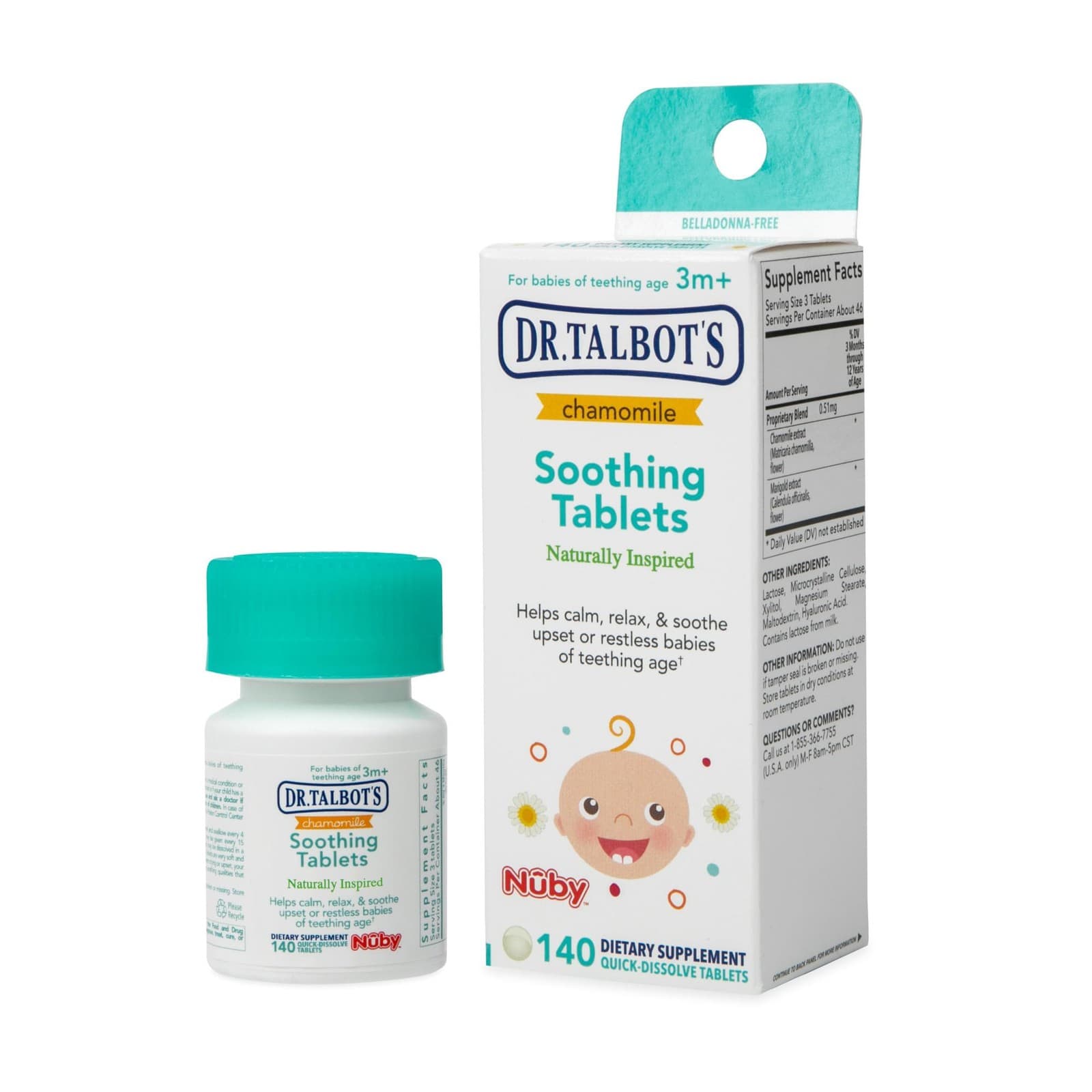 Dr. Talbot's Chamomile Soothing Tablets| Quick Dissolve| 140 Count