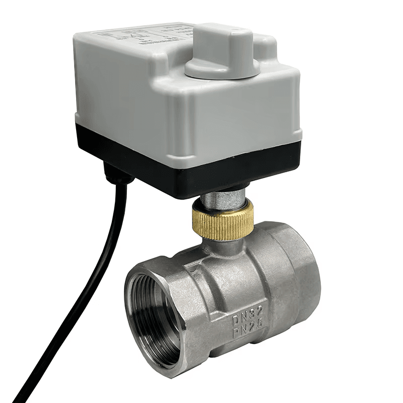 1/2\" 3/4\" 1\" Stainless Steel Electric Ball Valve with Manual Switch 220V 12V Thr