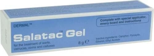 Salatac Gel - 8g - Treats Warts Verrucas Corns Calluses UK
