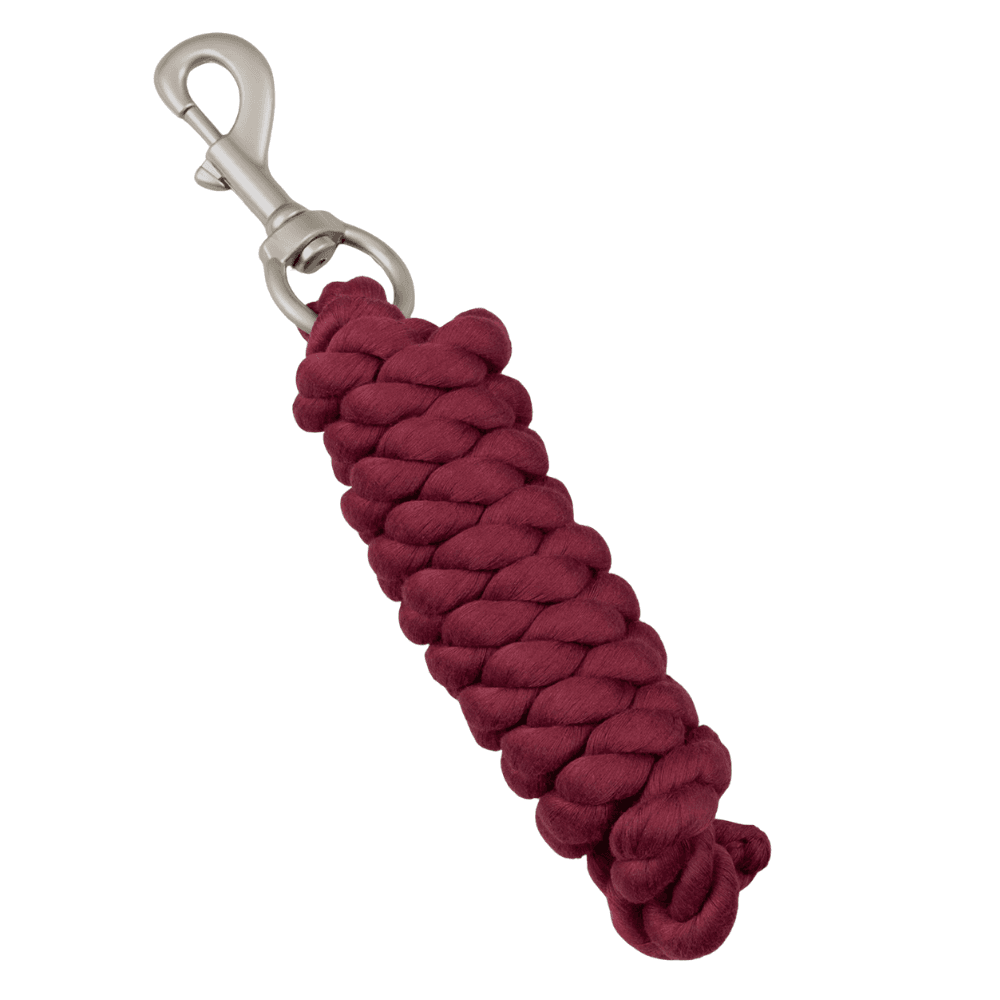 Premier Equine Polycotton 2 Metre Leadrope Burgundy