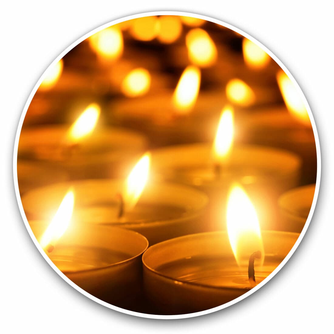 2 x Vinyl Stickers 15cm - Pretty Candle Lights Cool Cool Gift #3752