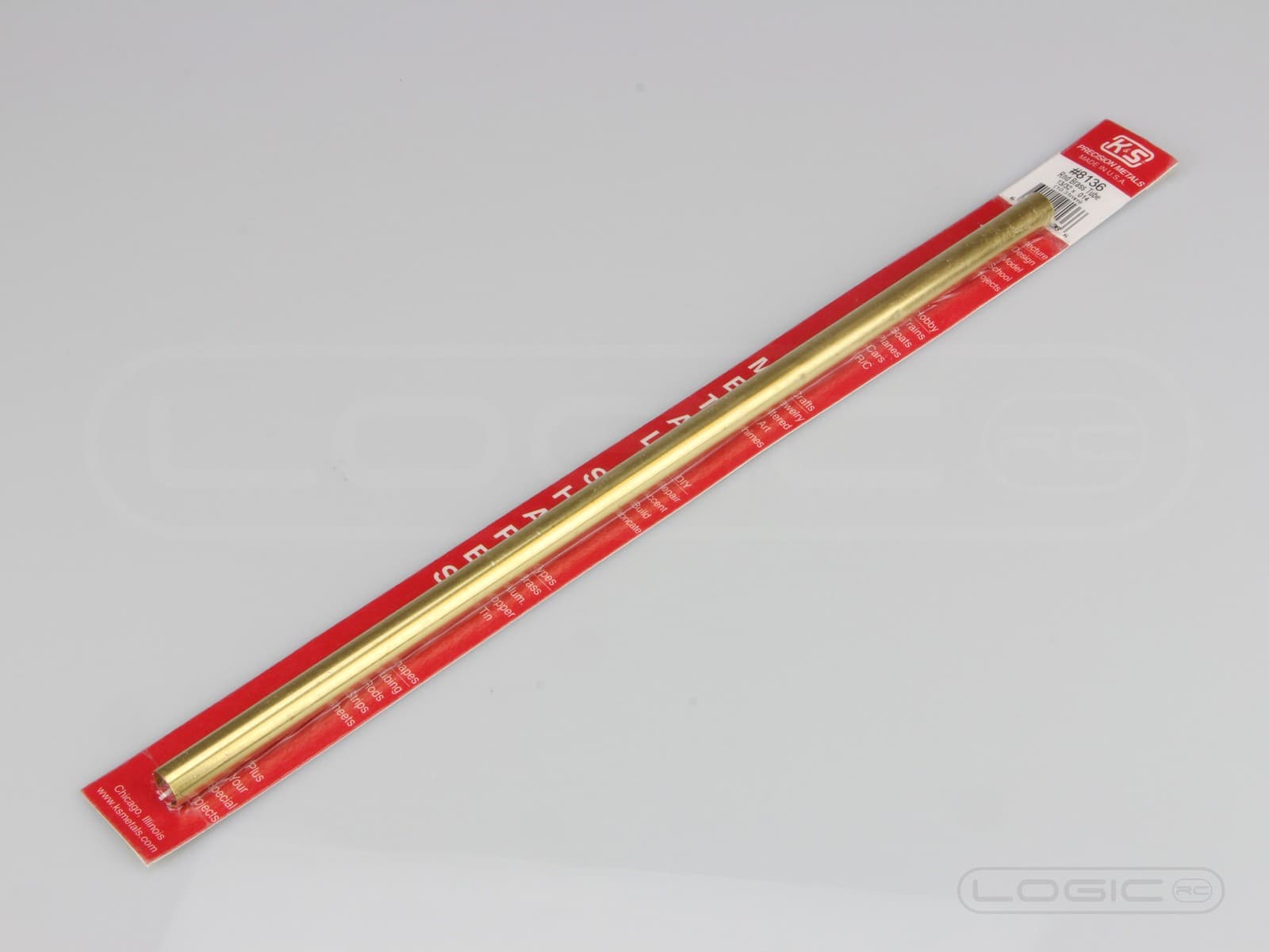 12\" Round Brass Tube 13/32\" (Pk1) .014 Wall W-KS8136
