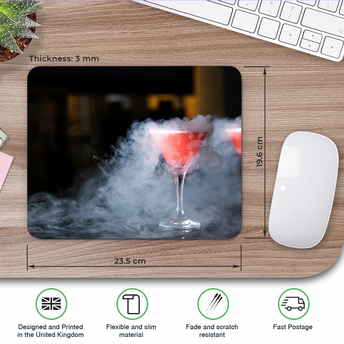 Computer Mouse Mat - Liquid Nitrogen Cocktail Bar Drinks Alcohol Office Gift #24 view 2