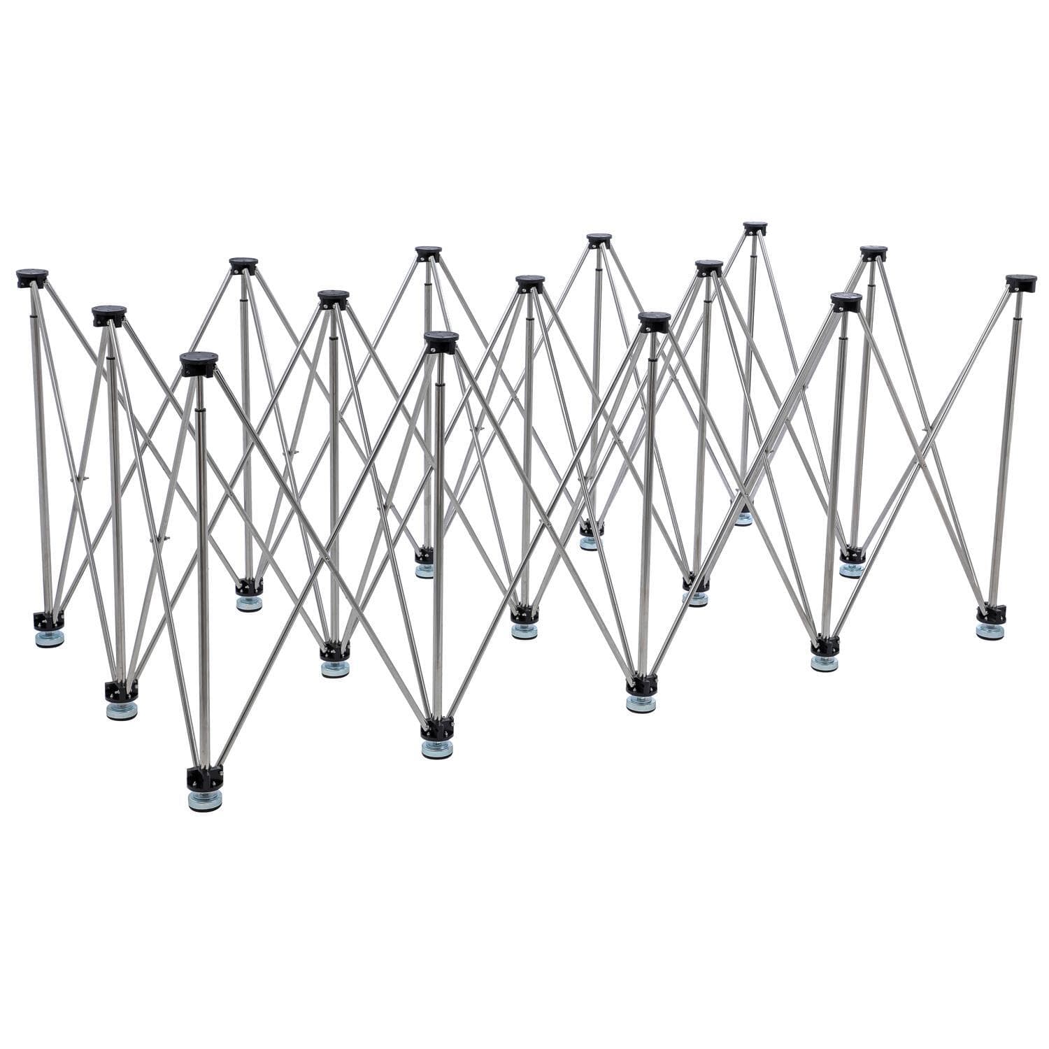 TOPWAY Foldable Working Table Wood and Tile 15 Legs Adjustable 228x117cm