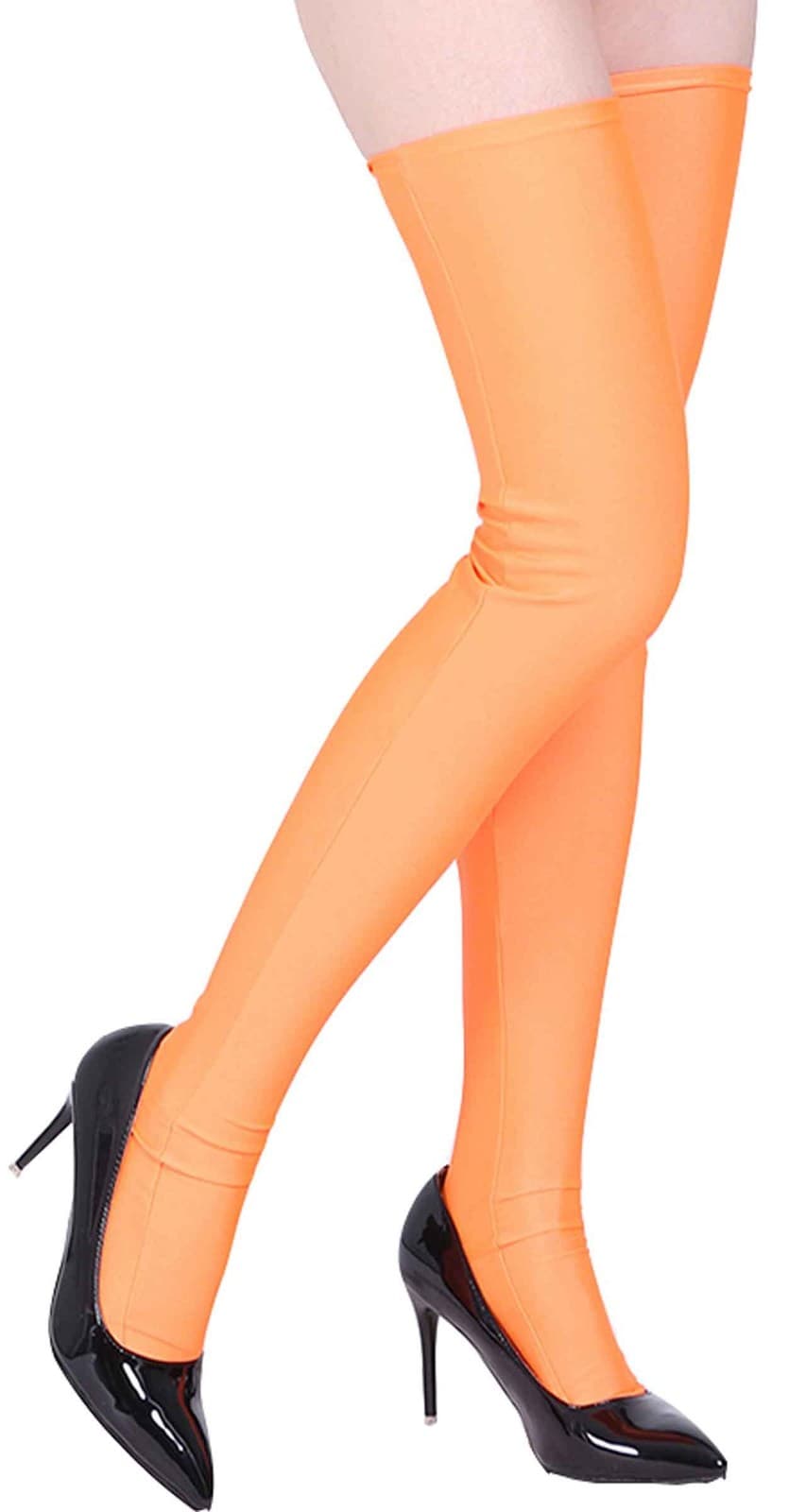 [Omosirokurabu] Smooth Knit Long Tights [Kn04] (Oversized Orange)