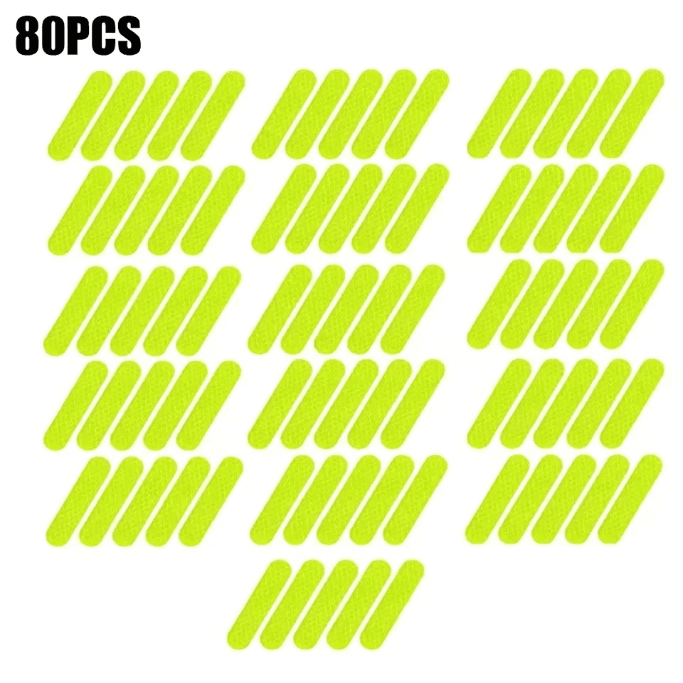 10/40/80PCS Night Reflective Strip Warning Stickers Waterproof High Visibility R