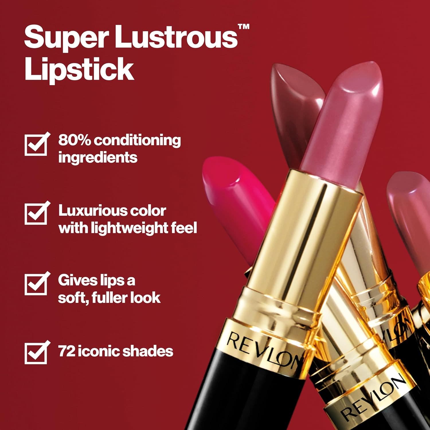 Revlon Super Lustrous Lipstick| 4.2 g (Pack of 1)| 415 Pink in the Afternoon view 2