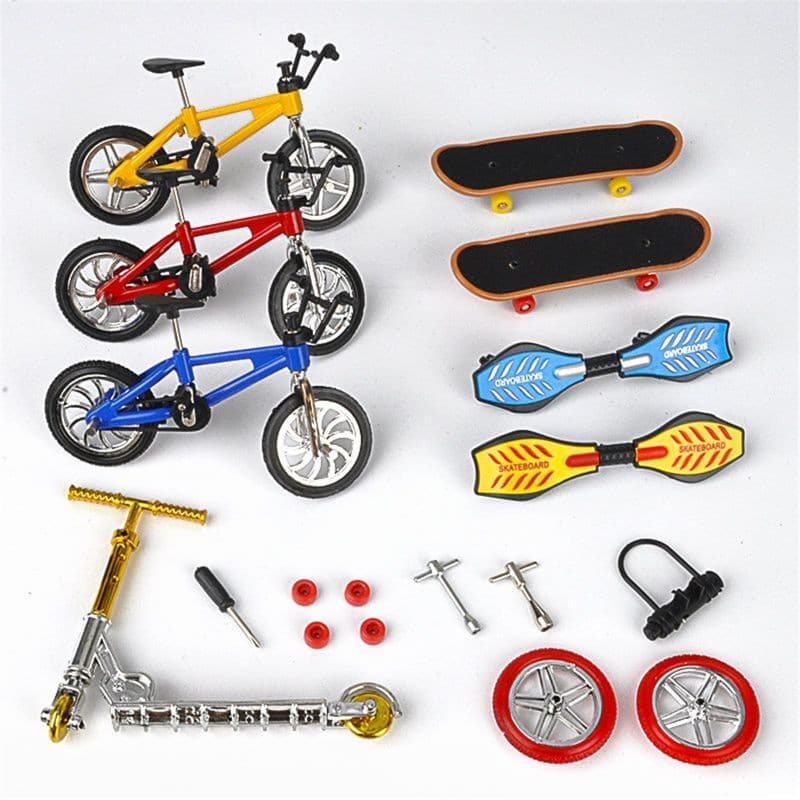 Mini Finger Scooter Diy Skateboard Bike Kits Toy Detachable Accs Child Desk Toy