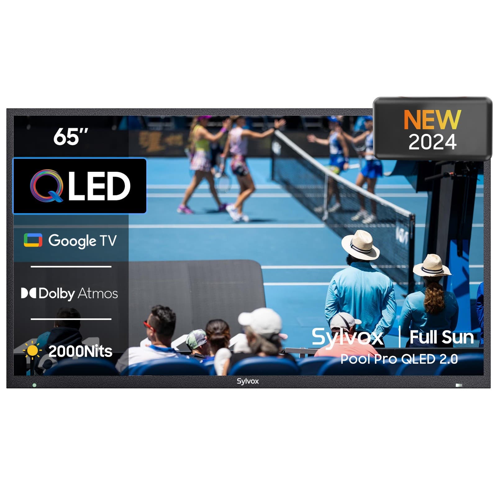 65In Outdoor TV Full Sun Smart TV Dolby Atmos IP55 Weatherproof Google TV