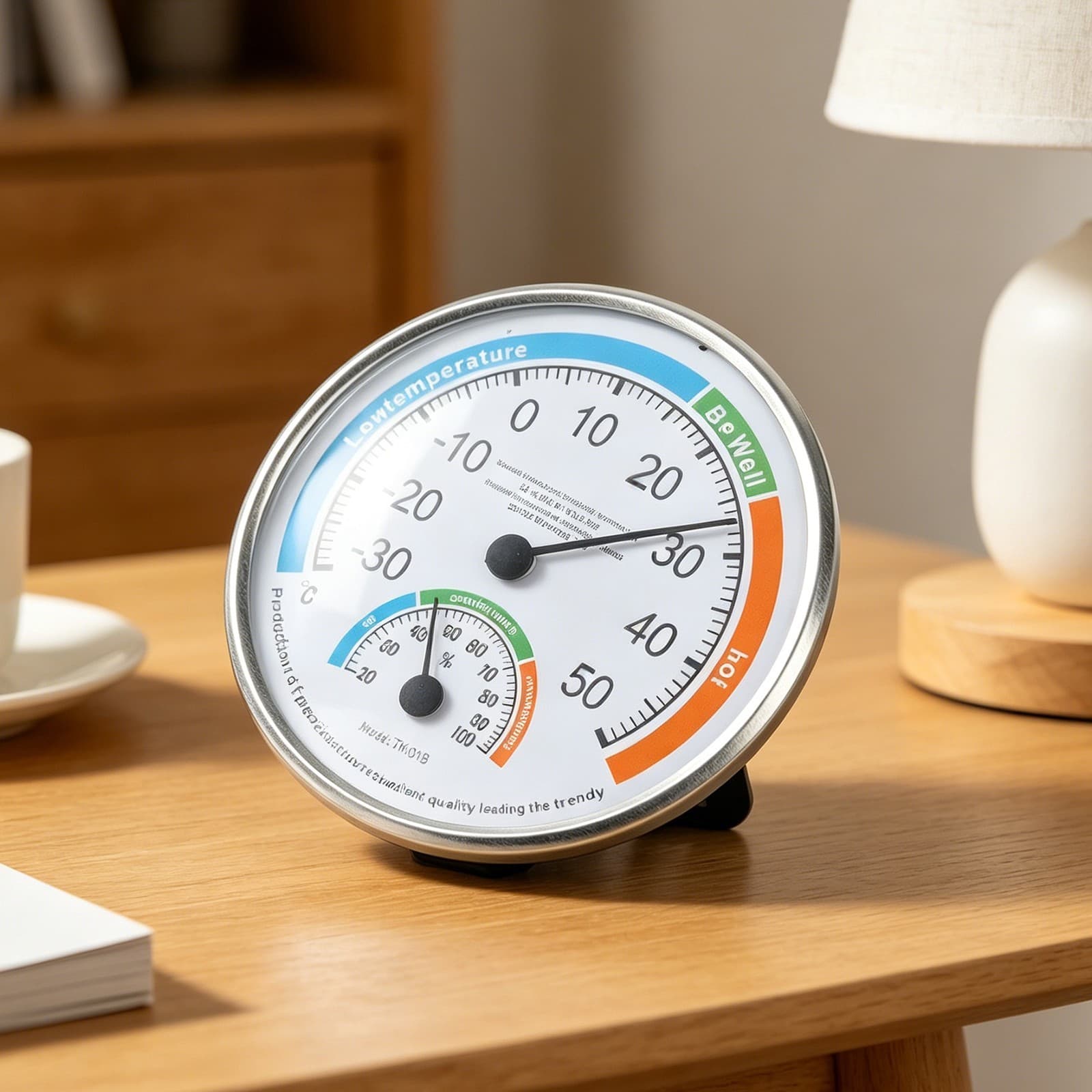 White Thermometer ABS Range: 20-100% 2.2cm Easy-to-read