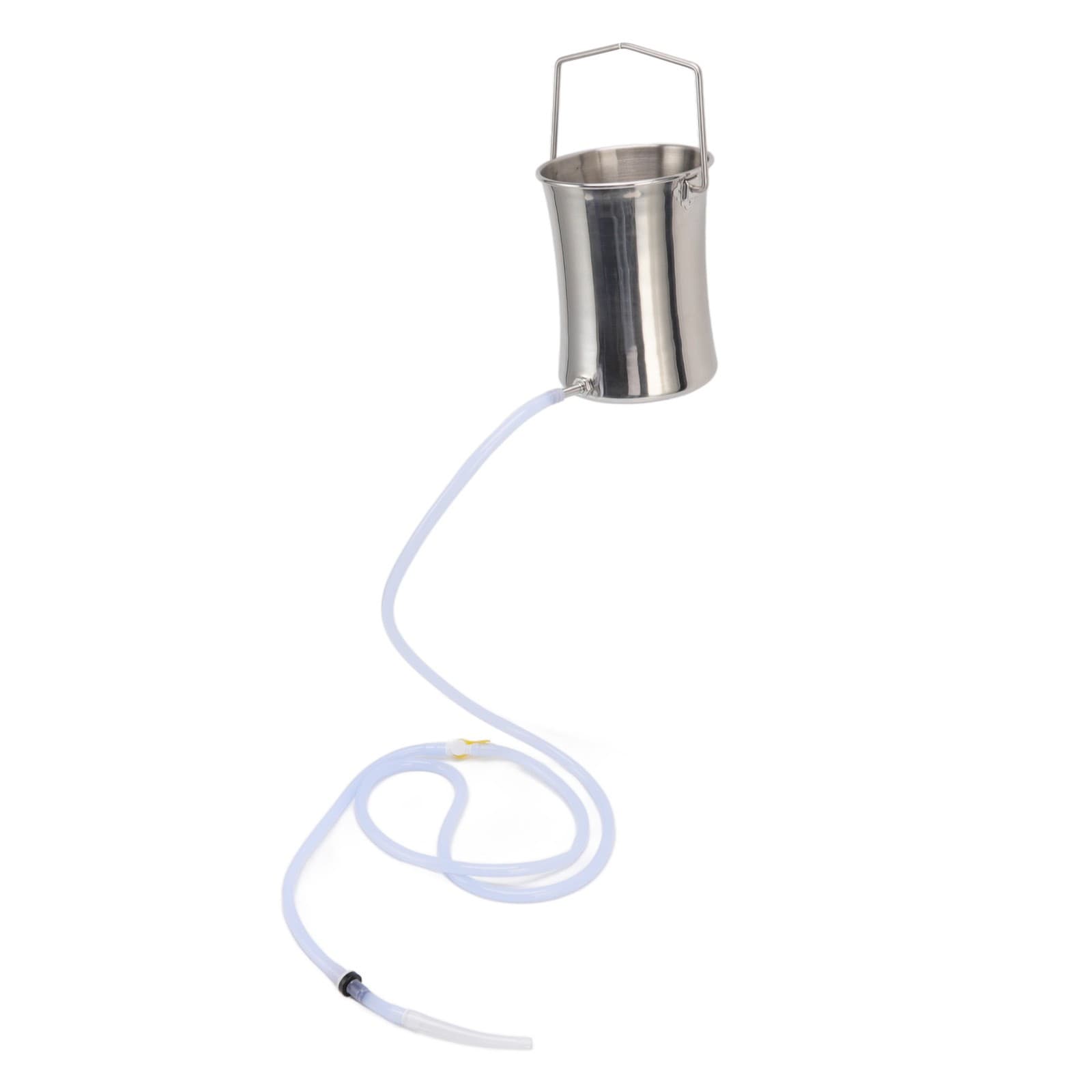 Enema Bucket Kit 2L Stainless Steel Bucket 4x Nozzle 2m Hose Kit For Detoxif NEW