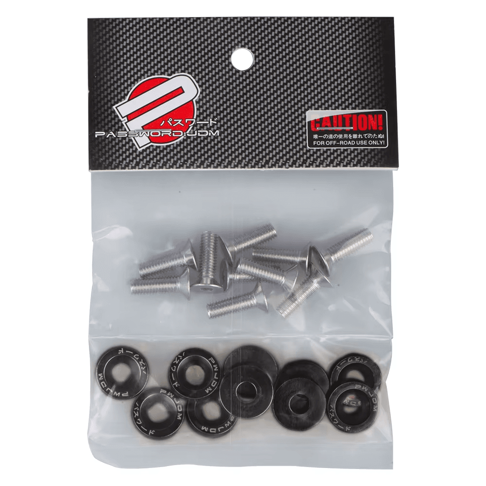10Pcs M6 JDM Fender Washer License Plate Bolts Universal Car Styling Kit UK