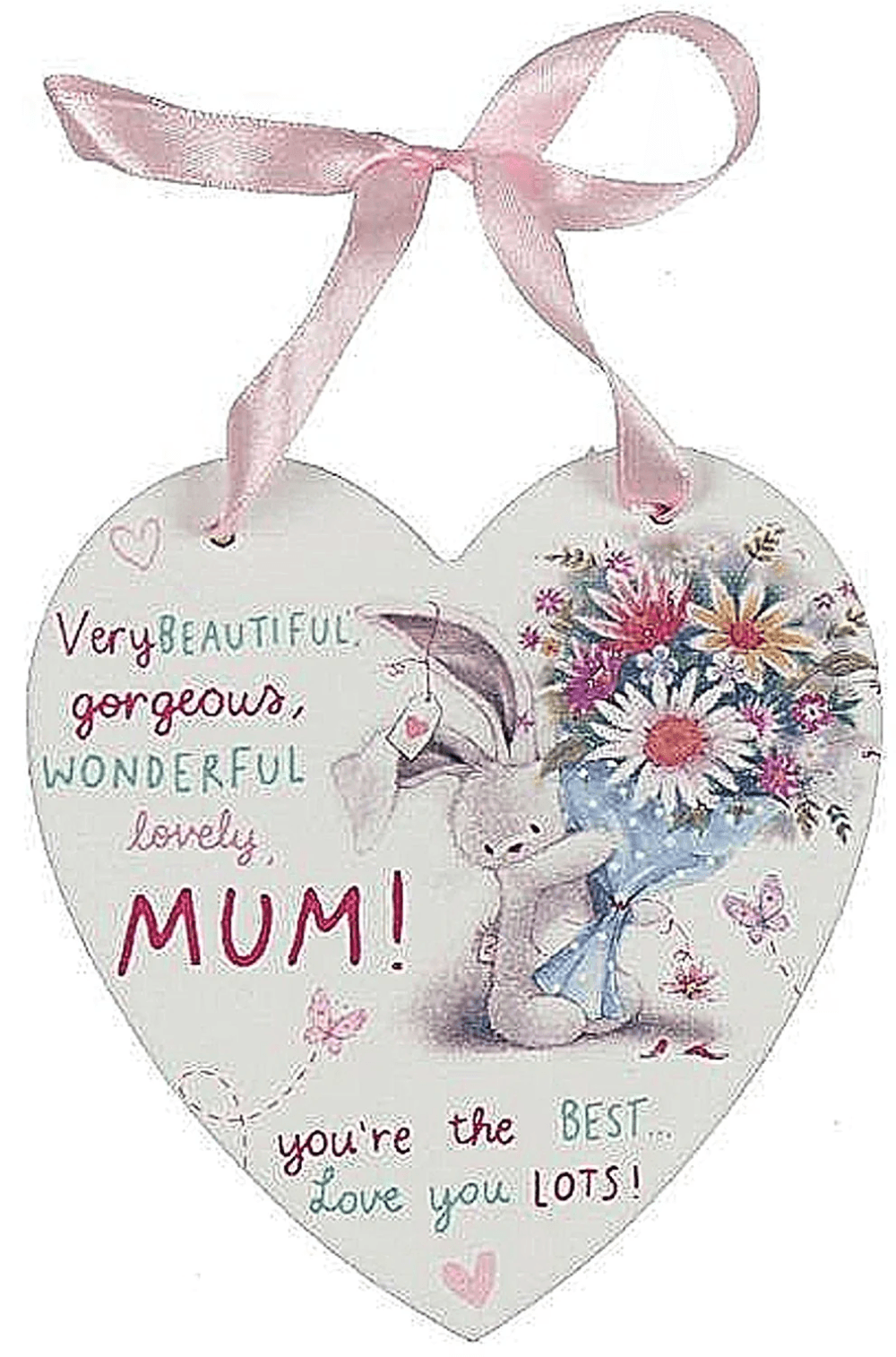 Bebunni Mothers Day Gift - Birthday Gift - Or Just Because.....Hanging Heart Pla