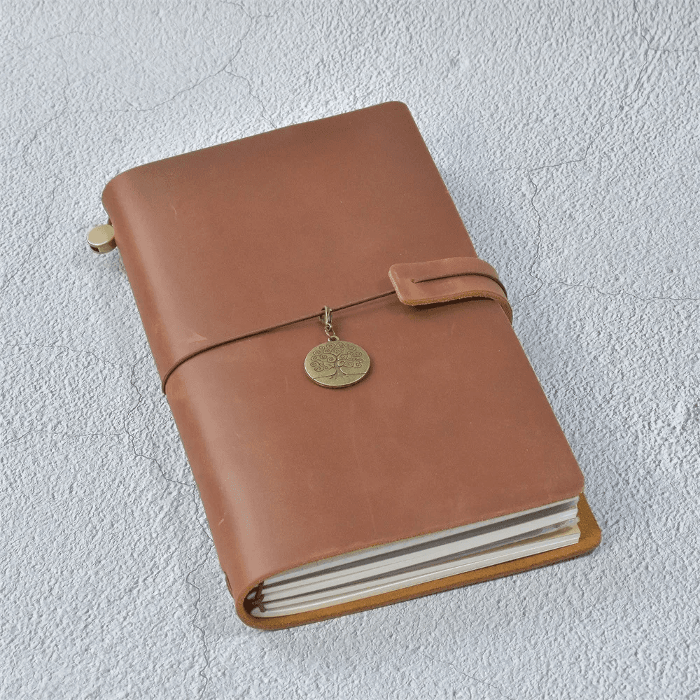 100% Genuine Leather Journal Refillable Travel Notebook Retro DIY Handmade Diary