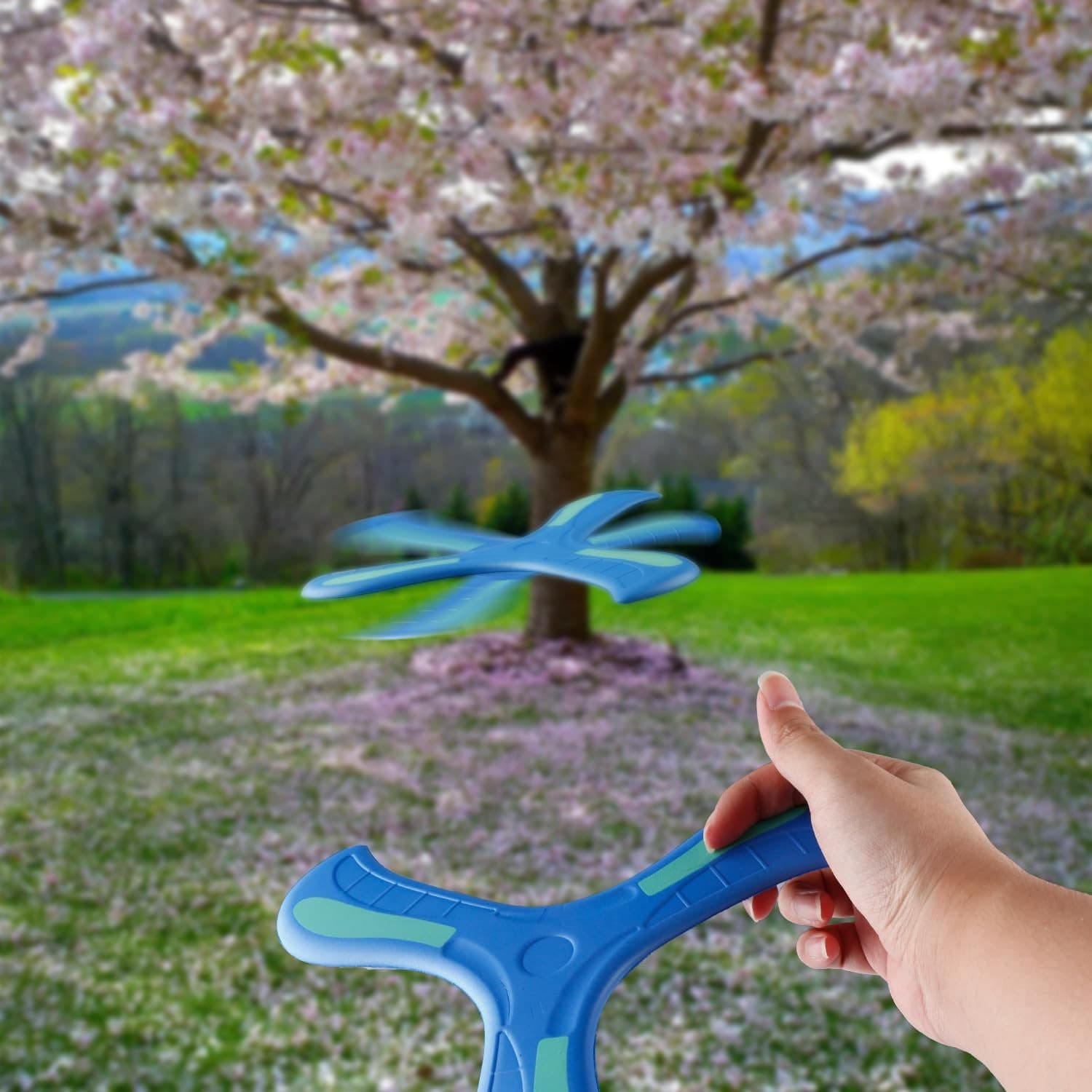 Tabanzhe Boomerang 2PCS Returning Boomerang Easy-To-Throw Boomerangs Sports Gam view 2