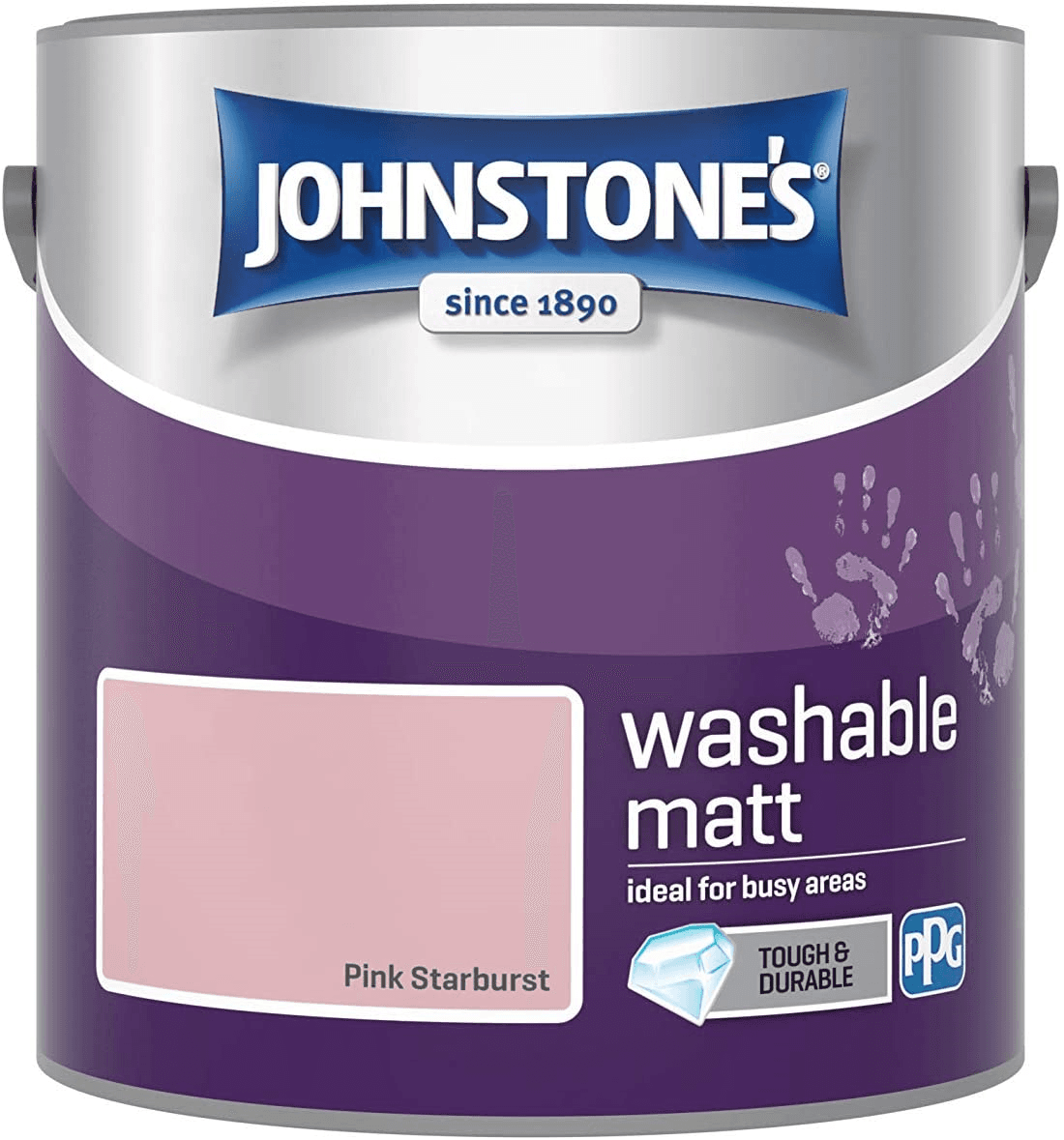 Johnstone's - Washable Paint - Pink Starburst - Matt Finish - Emulsion Paint - -