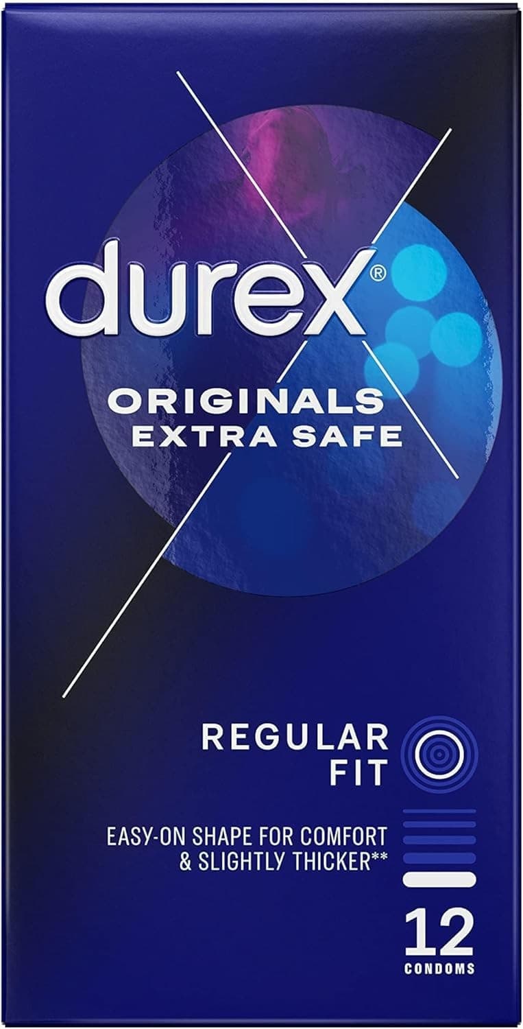 Durex Originals Extra Safe Condoms Regular Fit Silicone Lubricated Intimate Feel