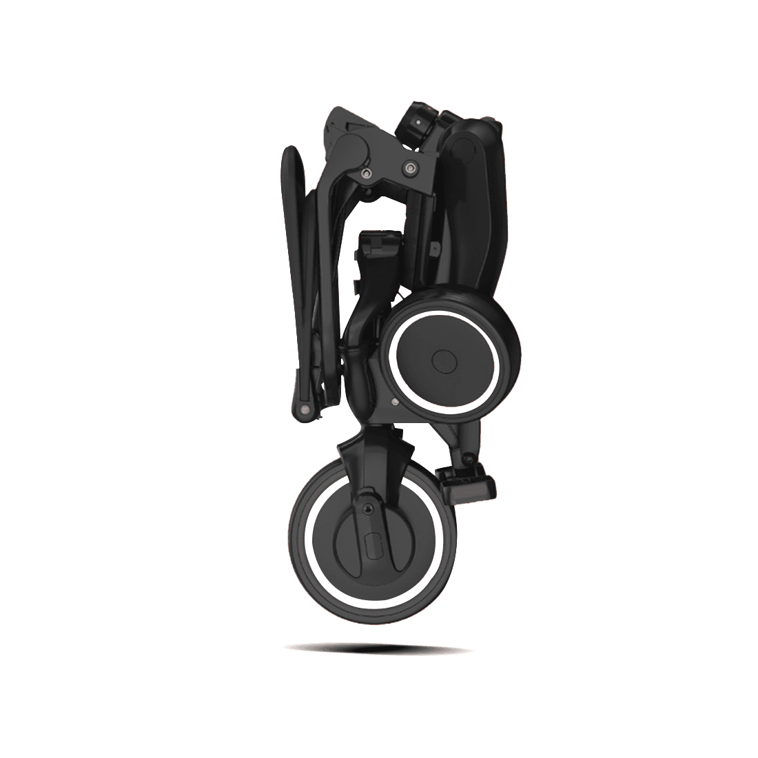 Baby Kids Tricycle Stroller BaBorn Diego Fully Foldable Handle Suncover Black view 2