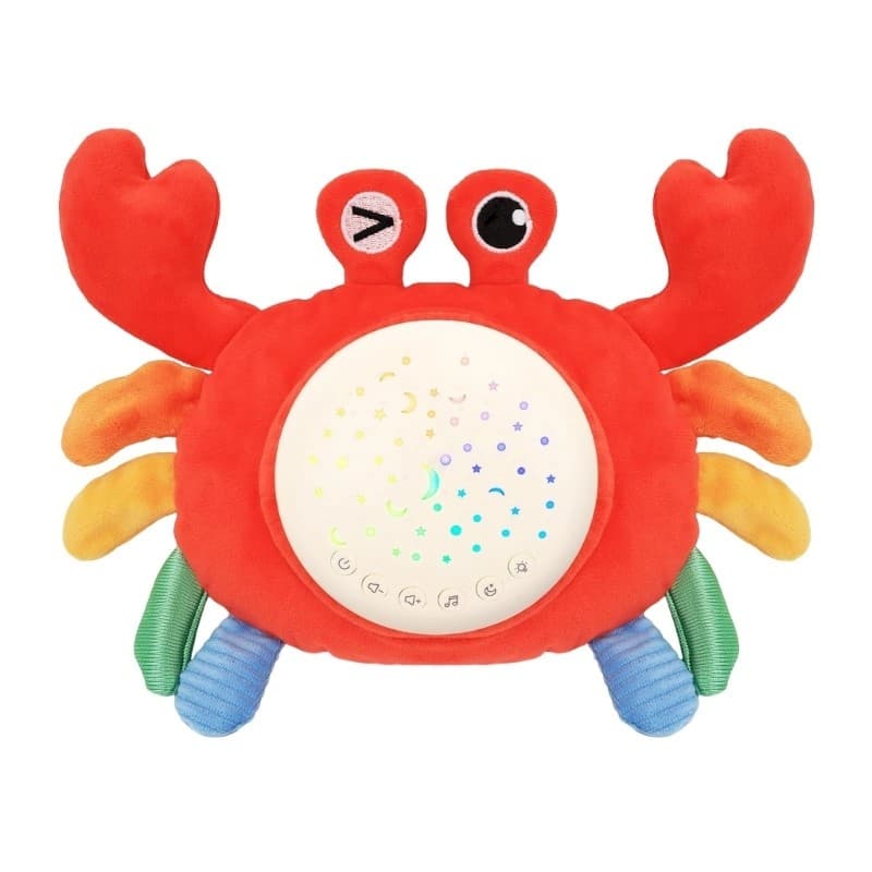 Baby White Noise Sound Machine,Baby Soother with Projector Night Light Plush Toy