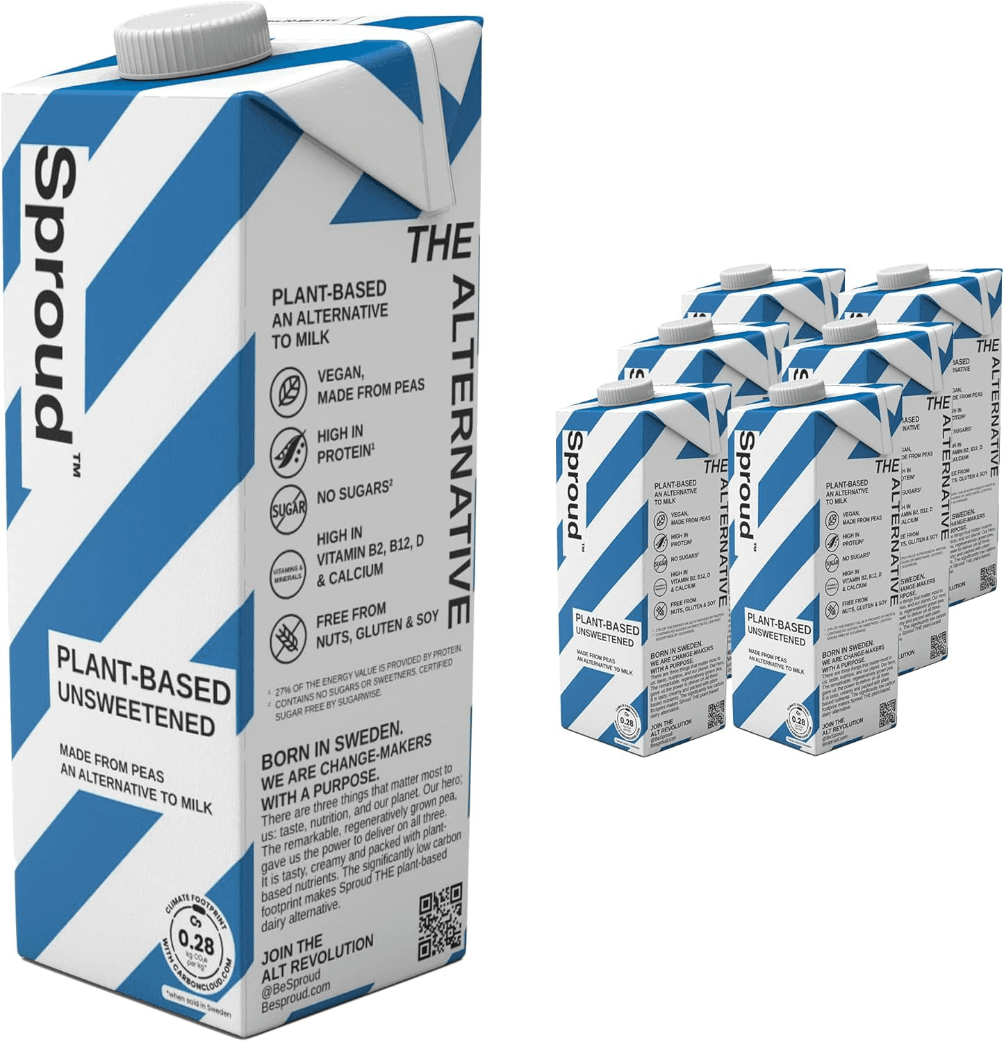 SPROUD - Plant-Based Milk| Zero Sugar| Low Carb| High Protein| Long Life| by for