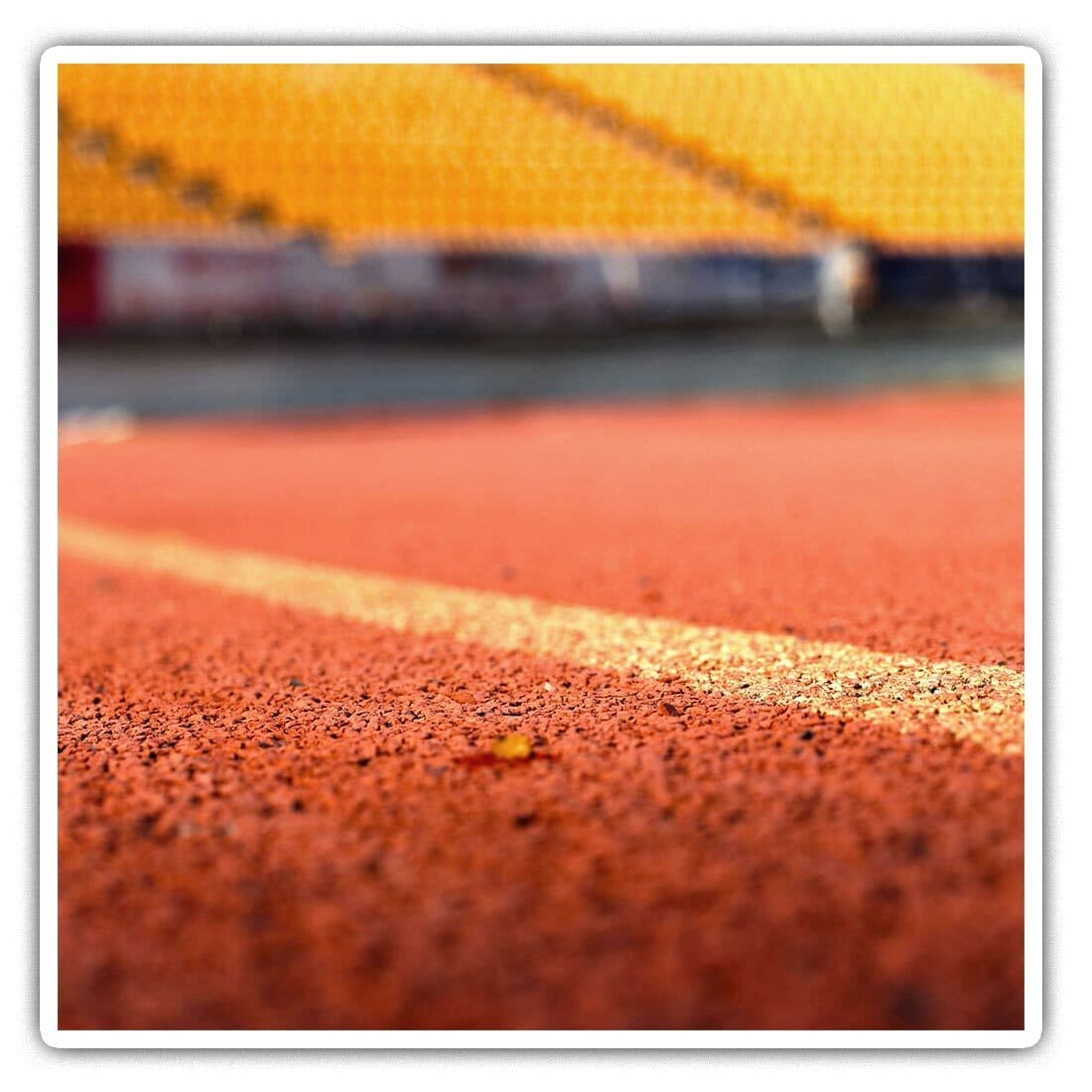 2 x Square Stickers 10 cm - Running Track Athletics Gym Sport Healthy Cool Gift