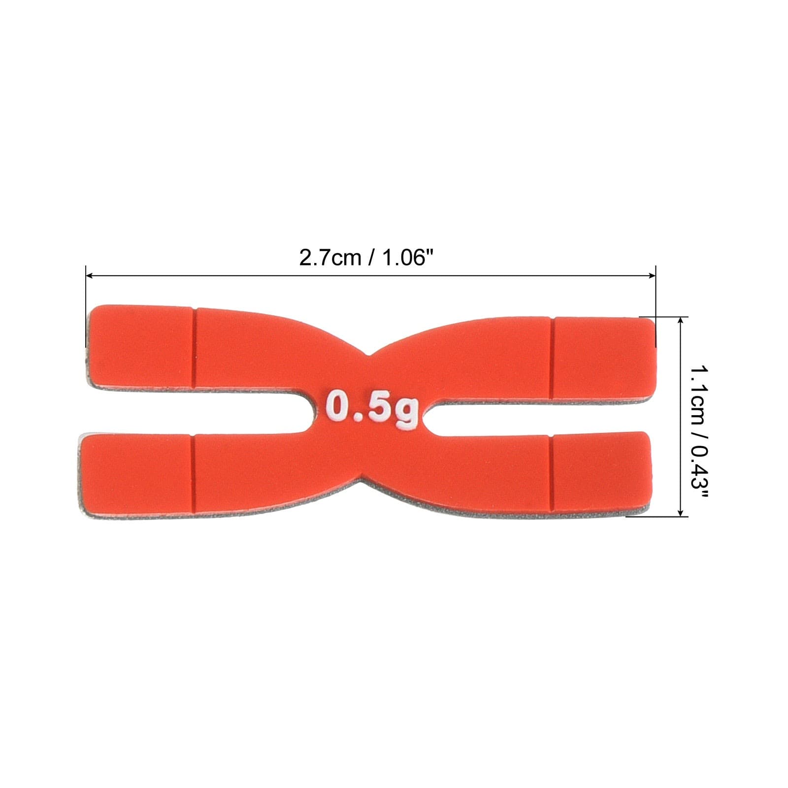 6Pcs 0.5g Silicone Badminton Racket Racquet Weight Balance Strips Tapes| Red view 2