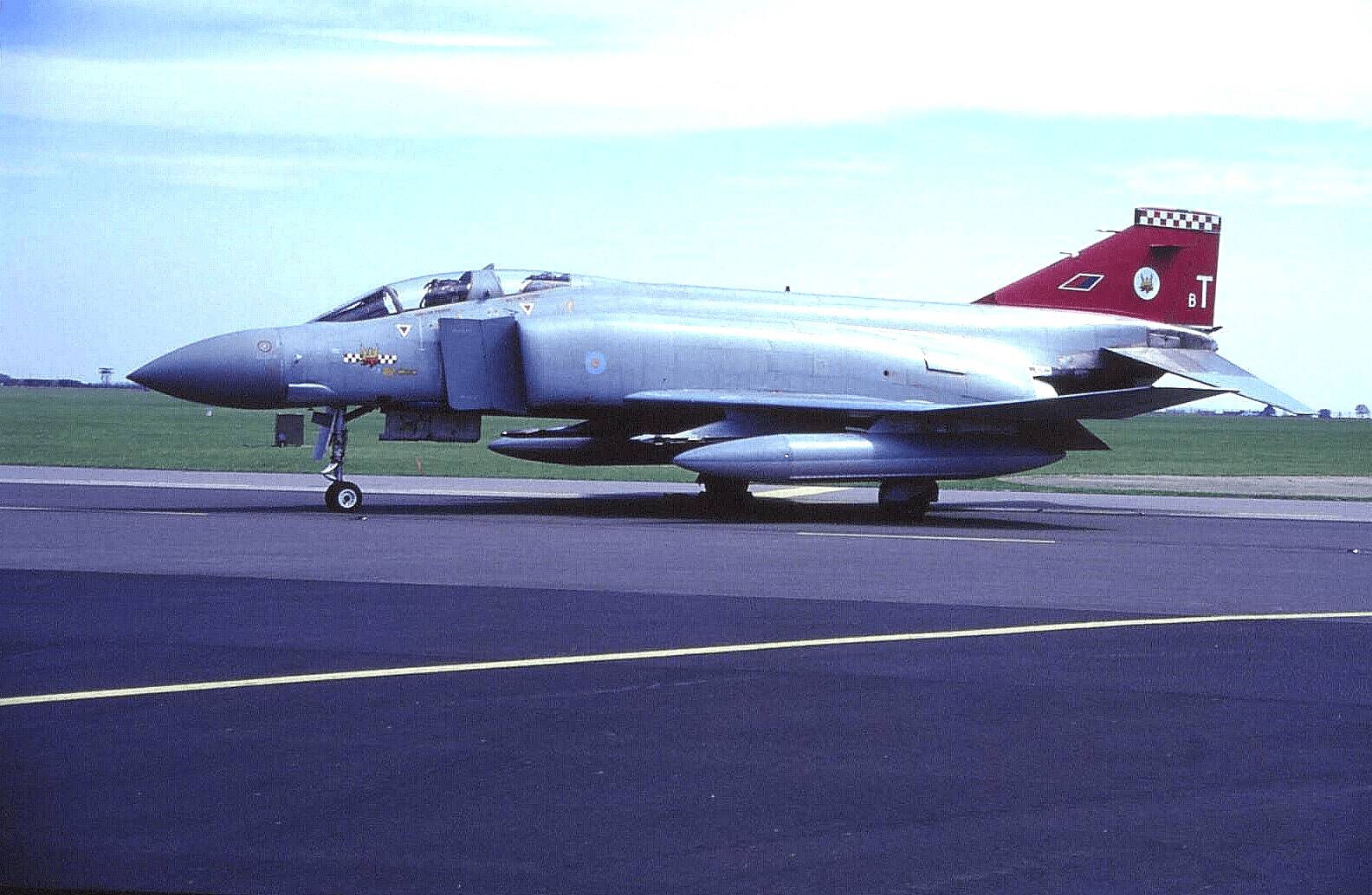 Original colour slide Phantom FGR.2  XV420/BT  of 56 Sqdn. Royal Air Force