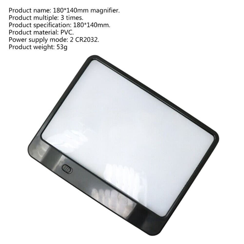 Candy AS-SEEN-ON- Full Page Book Magnifier and Light to See Pages 3X Bigger2529 view 2
