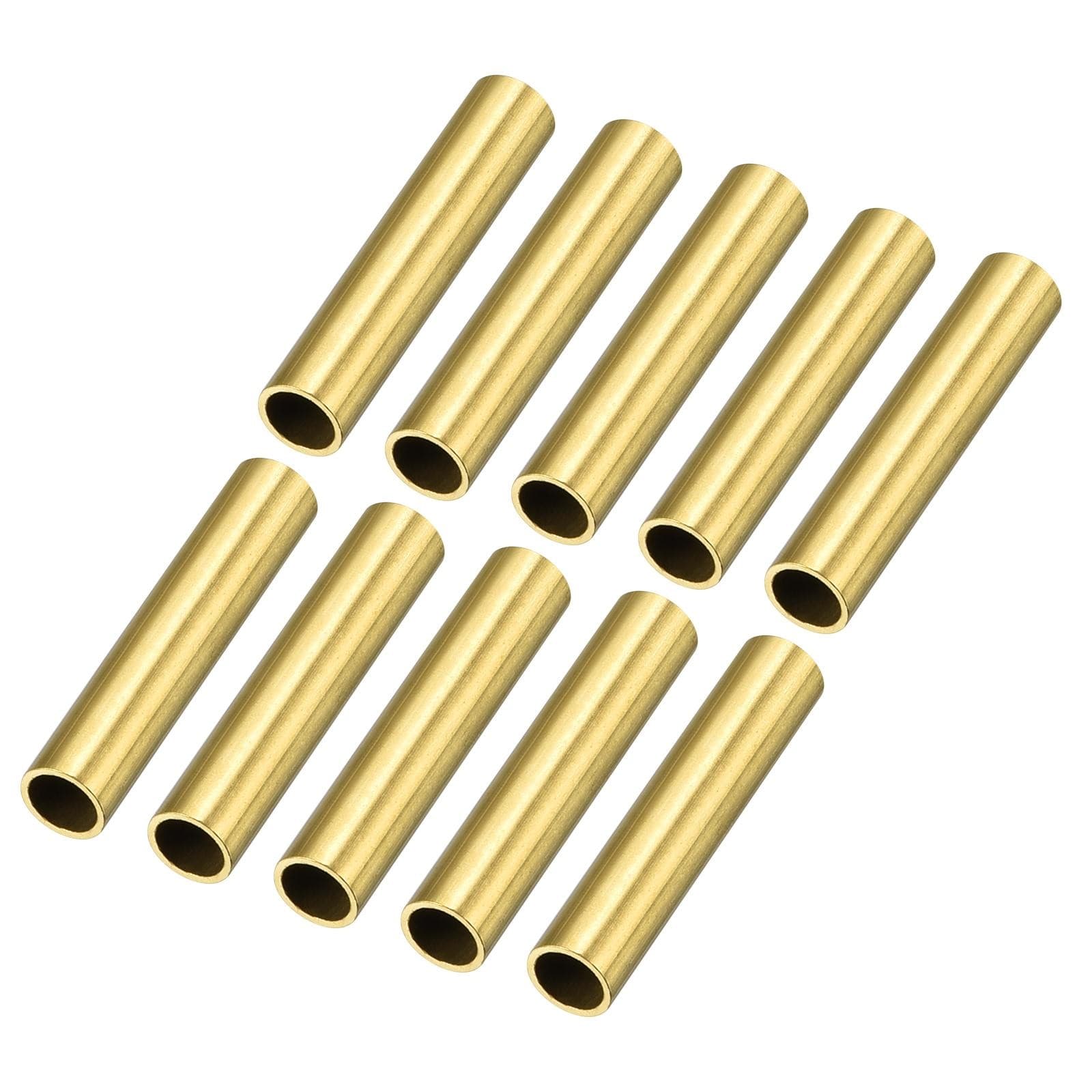 Brass Tube (6mm OD x 0.5mm Wall T x 30mm L) 10Pcs| Craft Tubing