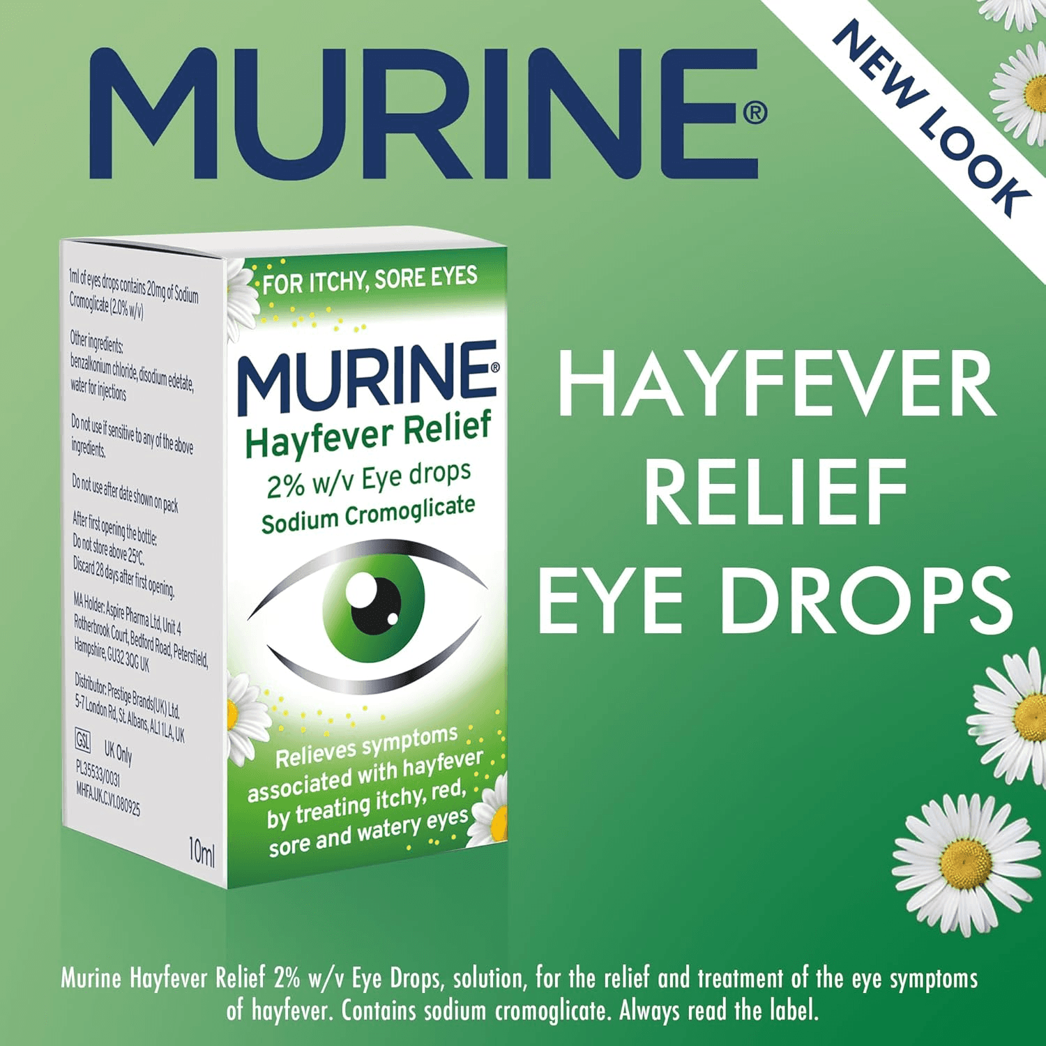 Hayfever Relief 2% W/V Eye Drops| Hayfever Treatment for Itchy| Red| Sore and Wa view 2