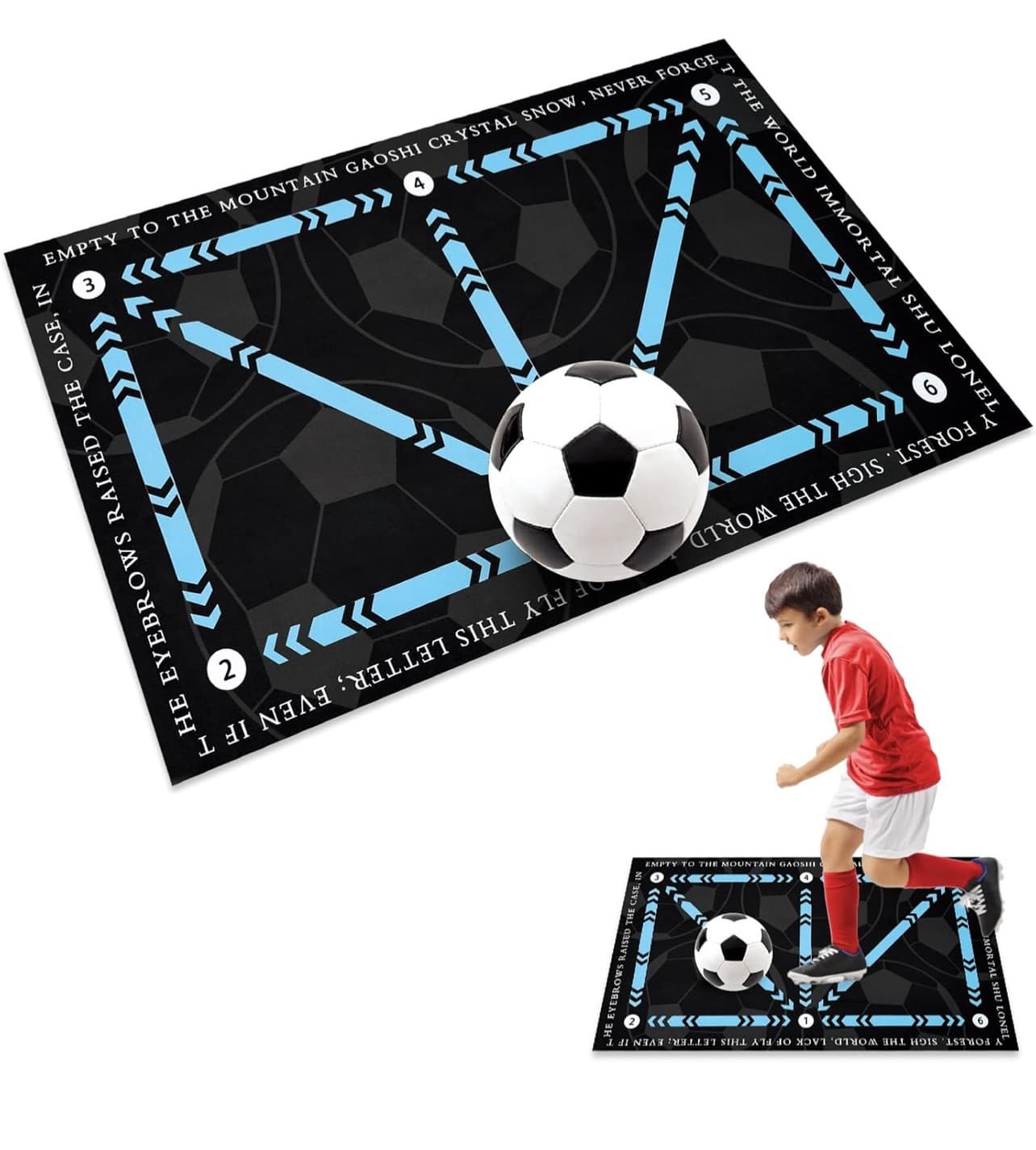 Football Training Mat| Non-Slip Silent Soccer Practice Pad|  Size 60 x 90cm