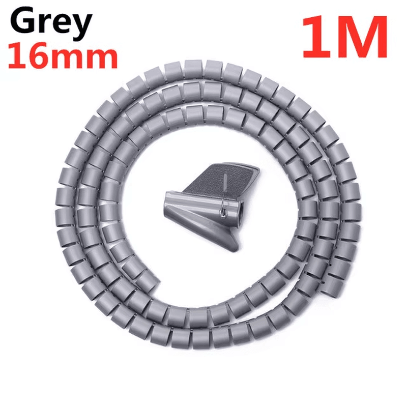 2M/1M Flexible Spiral Cable Wire Protector Cable Organizer Computer Cord Protect