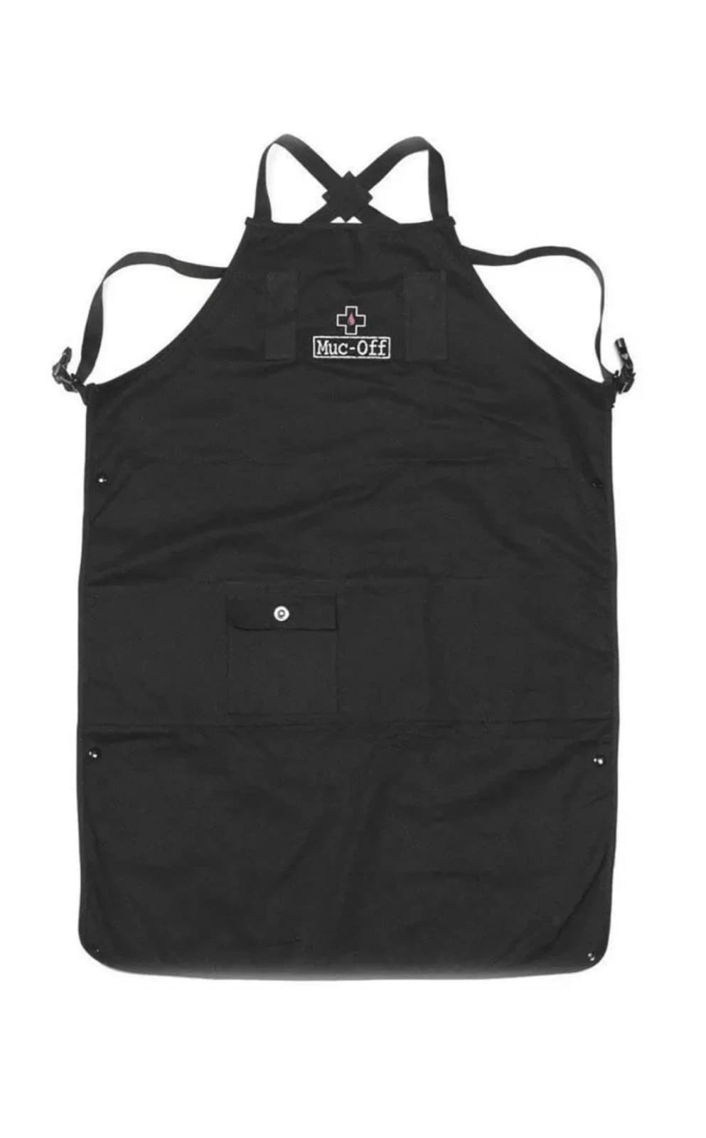 1PC Muc Off Bicycle Workshop Apron Button Pocket Adjustable Sizing - Black view 2