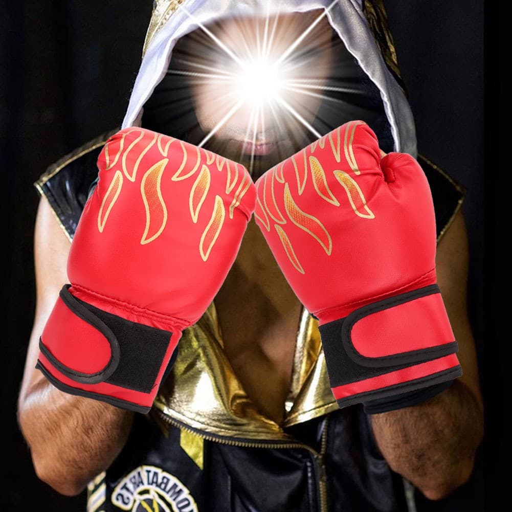 ༝1 Pair Kids Children PU Kick Boxing Karate Muay Thai Guantes Sanda view 2