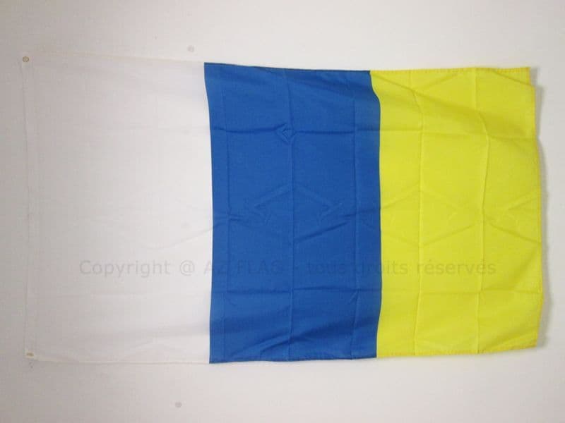 CANARY WITHOUT BADGE  FLAG 2' x 3' - SPANISH REGION OF CANARIAS SIN ARMAS FLAGS