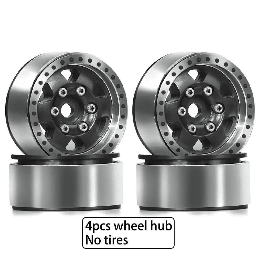 4Pcs 1 Inch Metal Wheels Upgrade Hub Rim for 1/18 Rc Crawler Car Traxxas Trx4-M