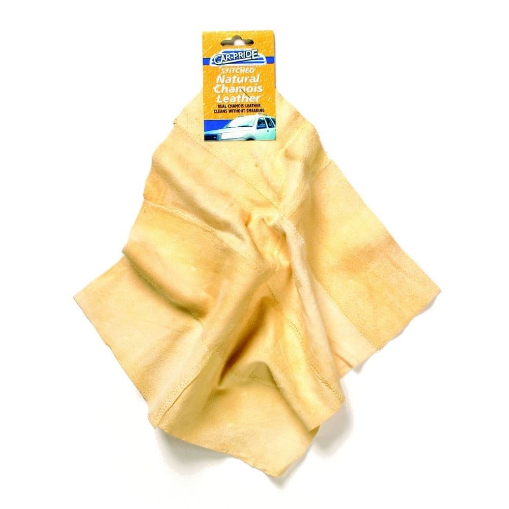 Car Pride Natural Chamois Leather Stitched