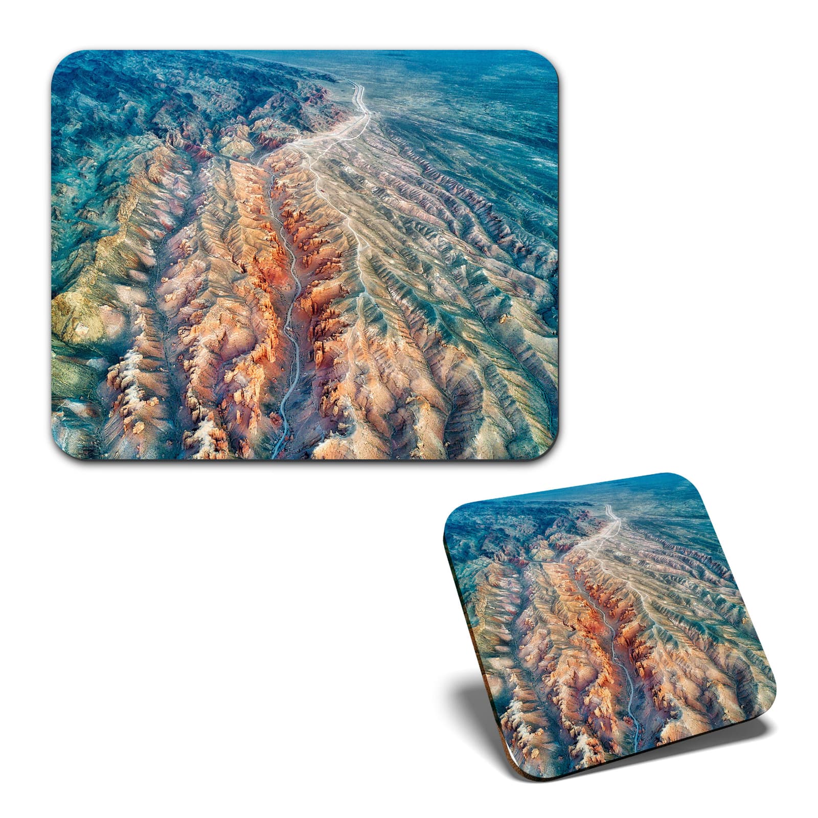 1 Mouse Mat and 1 Square Coaster Charyn Canyon South Kazakhstan #50485