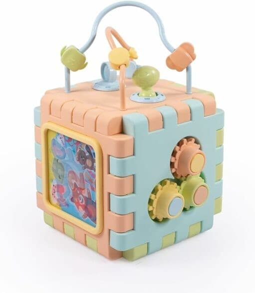 Dolu Educational Cube Toddler Filled Kids Box Shapes Multi Colour