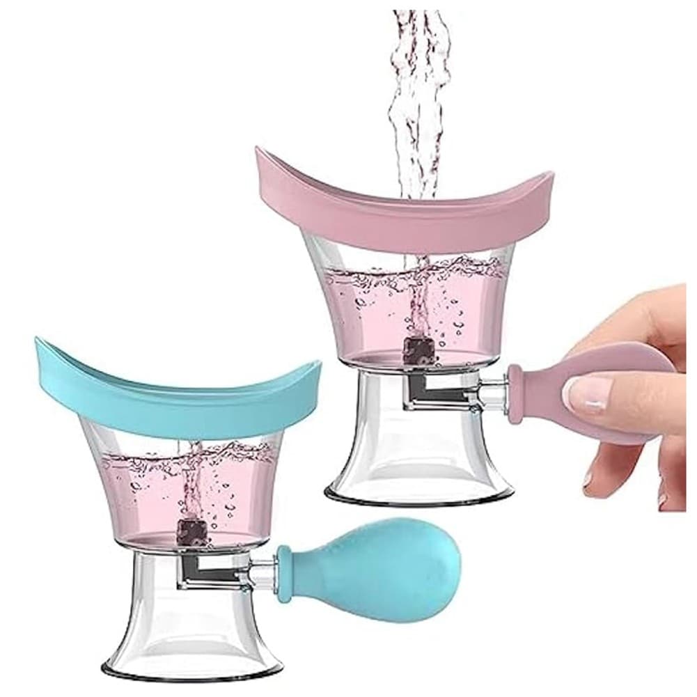 2Piece Eye Wash Cup| Eye Wash Cleaner Kit Silicone Eye Bath Cup Eye Rinse W1R8