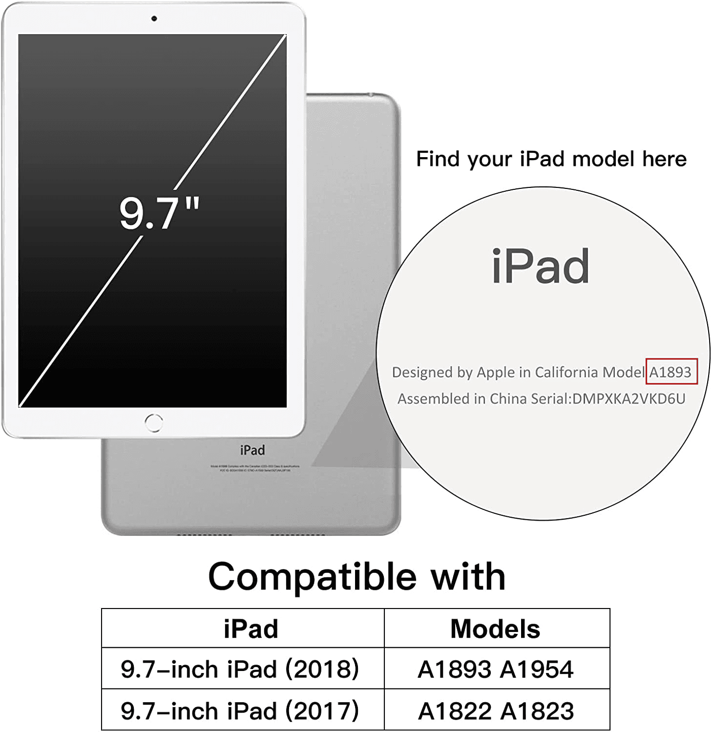 Case for Ipad (9.7-Inch| 2018/2017 Model| 6Th/5Th Generation)| Smart Cover Auto view 2