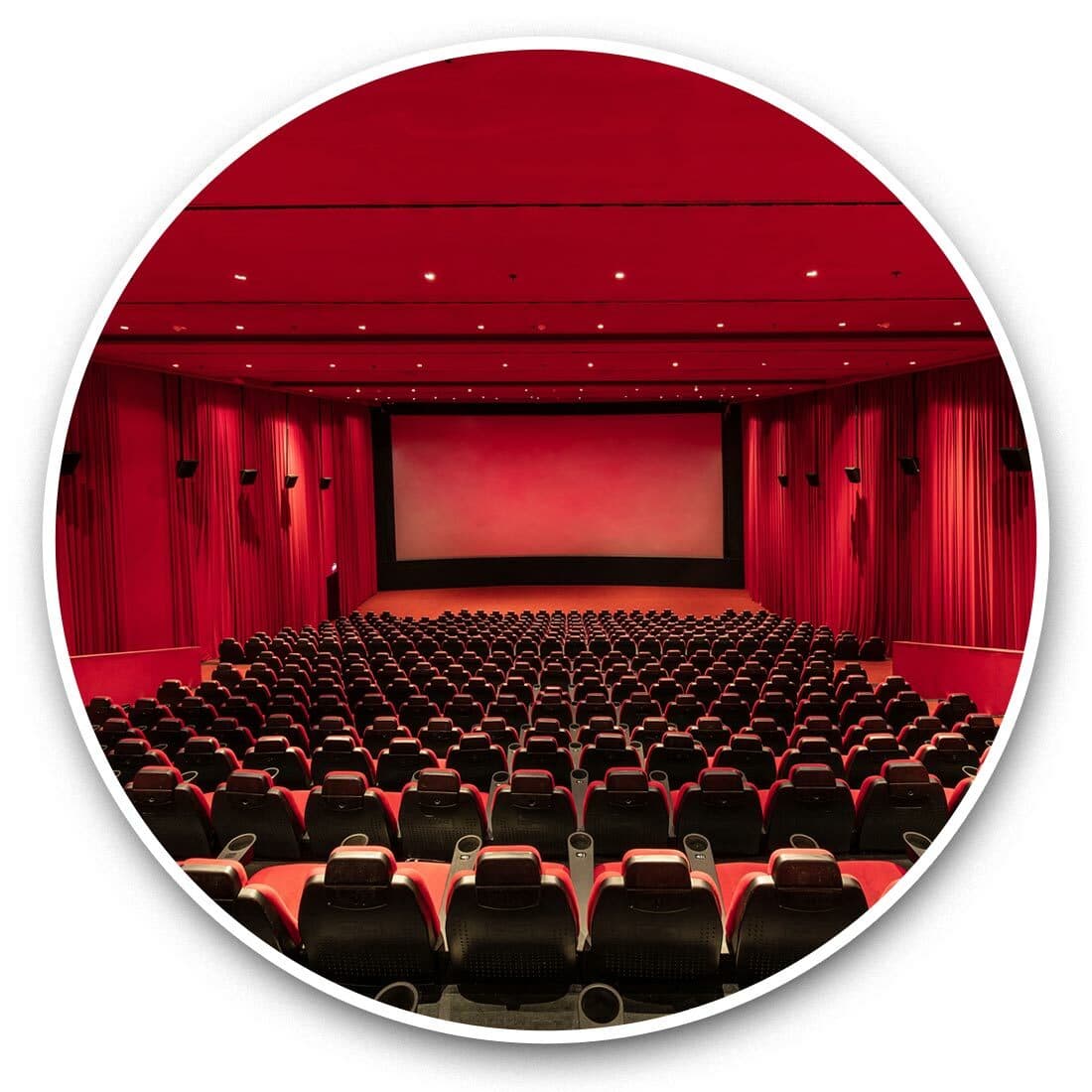 2 x Vinyl Stickers 30cm - Cinema Seating Movie Theatre Film  #44616