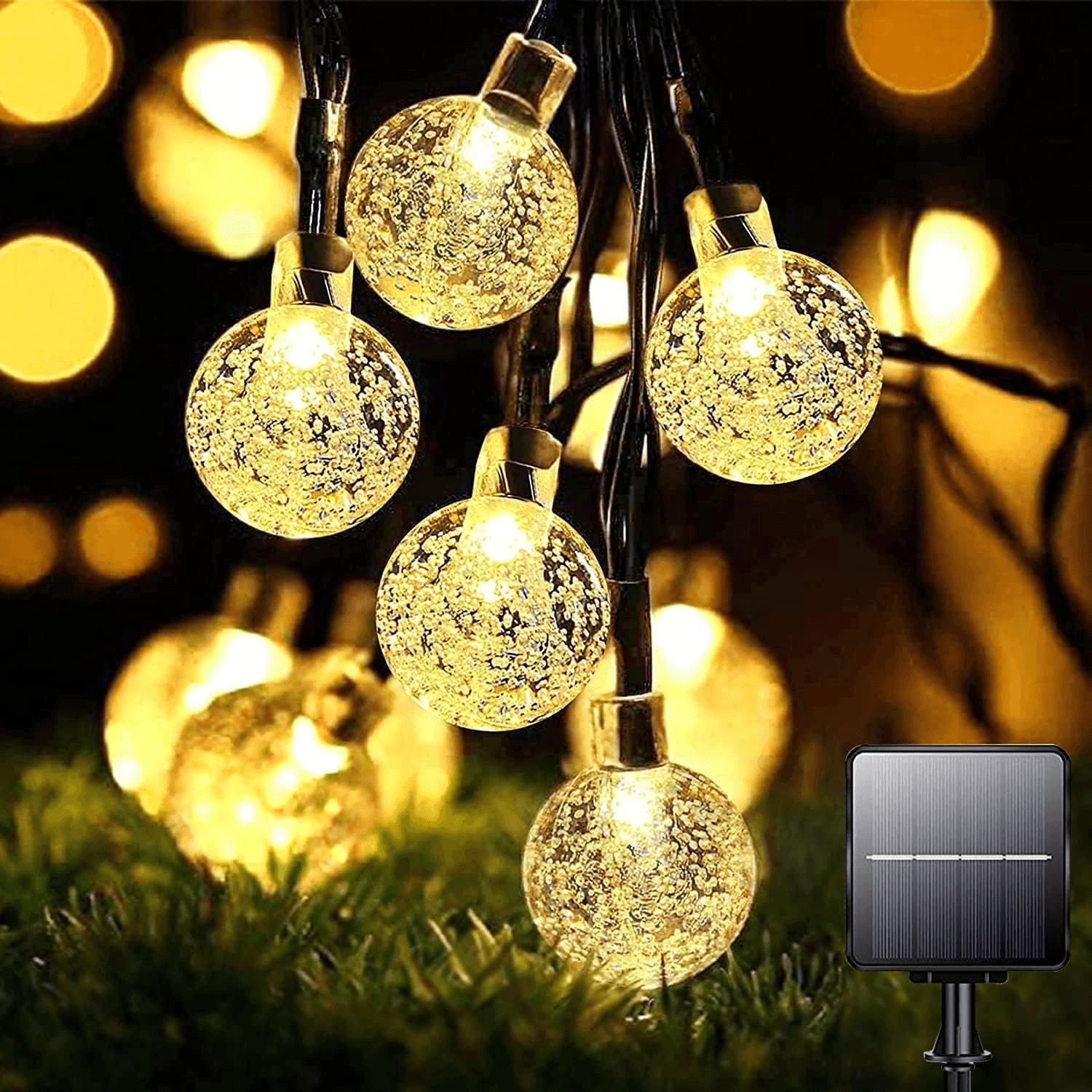 Solar Garden Lights Waterproof| 5M 30LED Solar String Lights| 8 Modes Globe Fair