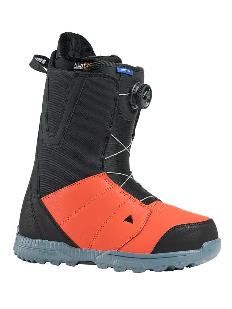 BURTON MOTO BOA SNOWBOARD BOOTS - BLACK/FIESTA RED - 2026 - UK 8